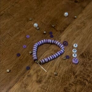 Purple and gold star bracelet